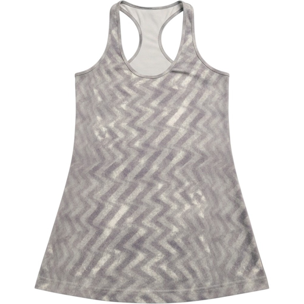 Lululemon Racerback Tank Top Grey Chevron Zigzag Athletic Yoga Shirt Womens‎